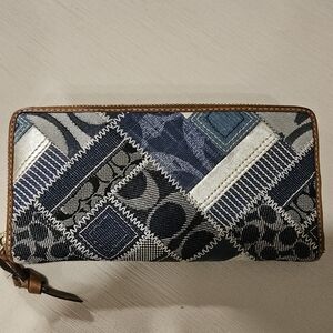 Coach Denim Patchwork Wallet